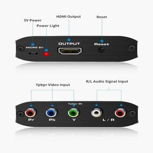 2024 YPBPR till HDMI-kompatibel 4K 60Hz Video Audio Converter Adapter för DVD PSP Xbox PS2 till HDTV Monitor 5RCA RGB till HDMI-kompatibel för