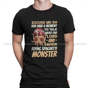 Erkek Tişörtleri Pastafarianizm FSM Uçan Spagetti Monsterizmi Polyester Tshirt Erkekler için Temel Yaz Tee Gömlek Yüksek Kalitesi