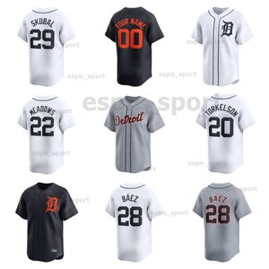 Custom 24 Miguel Cabrera Baseball -Trikot Javier Baez Jonathan Schoop Detroit Robbie Grossman Niko Goodrum Eric Haase Tigers Akil Baddoo Männer Frauen Jugend