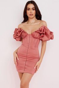 Casual Dresses Sexy Off-the-Shoulder Annual Party Tuxedo Dress