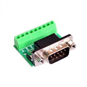 DB9-Schraubanterminal für männliche und weibliche Stecker-Adapter 9-Pin 9-Loch RS232 RS485 Conversion Board