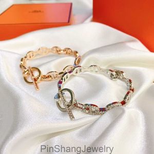 A Original DesignerNew Pig Nose Luxury Full Diamond Bracelet with Steel Stamp Package