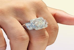 2020 Top Sell Sparkling Luxury Jewelry Male 925 Sterling Silver T Princess Cut Moissanite Diamond Party Eternity Men Wedding lz1395018623