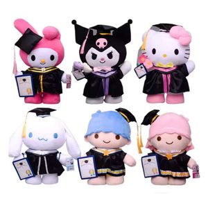 Multi Colors Anime Plush Kuromi Melody Cute Cartoon Pattern Stuffed Animals Graduate Sanrioed Push Toy