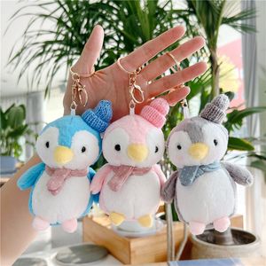 Söt Penguin Doll Key Chain Girl Cartoon Car Creative Plush Key Chain Kawaii Lady Bag Accessories