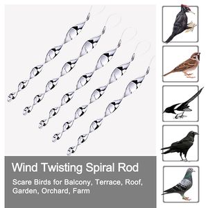12 inches bird Scare Hanging Reflective Wind Twist Rod birds Deterrent Control Device
