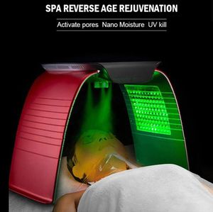 7 Farben PDF LED -Maske Gesichtslichttherapie Hautverjüngungsgerät mit warmem Kaltspray Akne Entferner Beautyreatment8310018