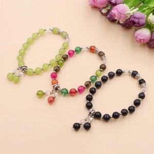 Charm Bracelets Handmade Wristband Bracelet Beads Crystal Stone Opal Tourmaline Jades Healing For Women Girls Bangle Yoga Jewelry B374