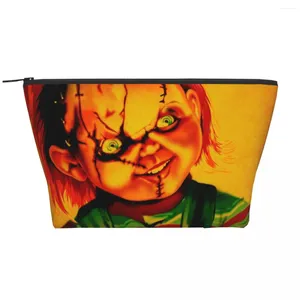 Bolsas de cosméticos filme de terror Bag Chucky Women Kawaii Big Capacity Play's Play Makeup Case de beleza de beleza de beleza de beleza