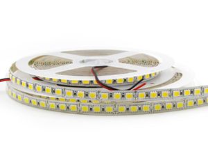 Faixa de 5m LED 5050 60LEDSM 120LEDSM Fita de fita LED flexível Iluminação de cordas RGB Branco quente 12V 24V 5050 Alto brilho3741084