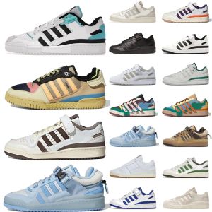 hiking Footwear Bad Bunny Forum 84 Low Casual Shoes Men Women Buckle Cream Yellow Blue Tint Easter Egg Outdoor Sports Sneakers Mens