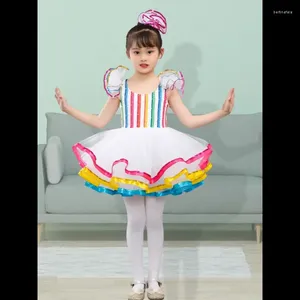 Stage Wear Ballet colorato soffice gonna Girl Girls Dance Performance Costume Princess Tutu Abito abiti da tutu