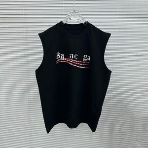 2024 Frankrikes designer Paris Mens T-shirts Europe Luxury Vest Letter Printing Logo Men ärmlös t-shirt Kvinnor Toppkläder Casual Cotton Waistcoat Tank