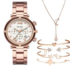 Kvinnor tittar på smycken OEM 6st Set Luxury Watches Magnetic Starry Sky Female Clock Quartz Wristwatch Fashion Ladies Wrist Watch Relo9450251