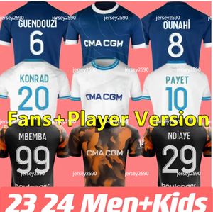 2023 2024 Maglie di calcio Foot Cuisance Gundouzi Alexis Payet Clauss camicie da calcio uomini bambini veretout sotto om olimpique vitinha fan giocatore