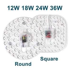 Новый 36W 24W 18W 12W Светодиодная кольцевая панель Circle Light SMD2835 Светодиодная круглая потолочная плата Светодиодная плата AC220V 230V 240V Светодиодный свет D2.5