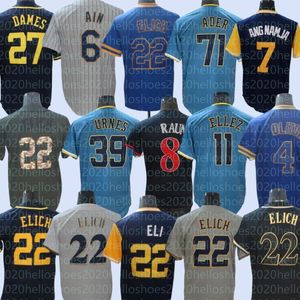 2024 Custom S-4xl Jackson Chourio Christian Yelich Sal Frelick Jersey Willy Adames Luis Uras Contreras Rowdy Corbin Burnes Yount Mitchell Perkins Brice Turang