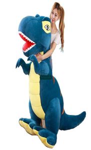 Dorimytrader büyük simüle hayvan tyrannosaurus rex peluş oyuncak doldurulmuş anime dinozor bebek çocuklar için çılgın hediye 205cm 81inch dy6174038218