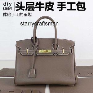 Donne borse di lusso l borsa materiale fatto a mano sacca mucca in pelle elefante grigio grigio grigio in pelle togo sacca da donna 30 portatile