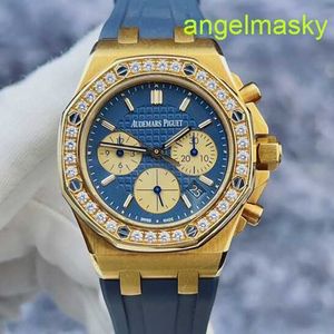 Unisex Ap Forist Watch Royal Oak Series 26231BA Limited Edition18K Material Blue Dial с датой и функцией синхронизации Механические часы