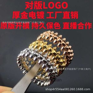 High End Designer jewelry rings for womens beautiful Carter new product bullet head rotating willow nail bead edge ring couple ring Original 1:1 With Real Logo and box
