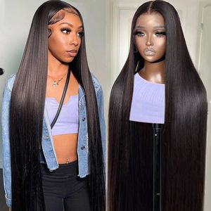 HD Transparent Lace Frontal Human Hair Wigs 13X6 13x4 Lace Front Human Hair Wigs Straight Pre Plucked HD Lace Wigs For Women 240409