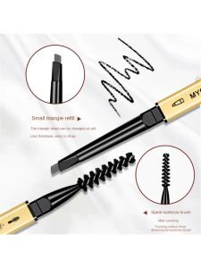 Maschine 1pc Dark Coffee Eyebrow Bleistift mit Pinsel langlebig wasserdicht schwarz grauer Augenbrauen Tattoo Stift Make -up Eye Brow Tint Sobrancelha