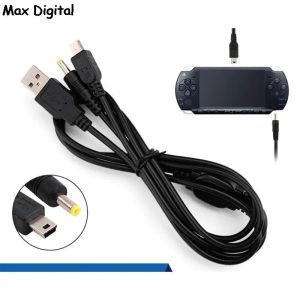 Cavi 2 in 1 1,2m Caricatore USB per cavo per PSP 1000 2000 3000 USB 5V CHARCHING CHARCE CHILE CAVO USB a DC 1A Plug Power Cord Game ACCES