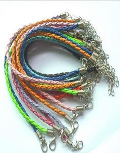 DIY -läderarmbandskedja Mixed Colors 18+5CM01238064215