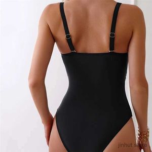 Frauen Badebekleidung sexy schwarze Push -up -Badebekleidung One -Stück Badeanzüge Frauen 2024 Sommer unterdrückte Körperanzüge Badeanzug Strand Swmming Wear Schwimmanzug