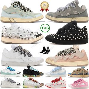 Designer Casual Shoes Herr Mens Womens Extraordinary Sneaker Nappa Men Women Trainers Classic Shoe Calfskin Rubber Präglad läder OG Curb Sneakers Size EUR35-46