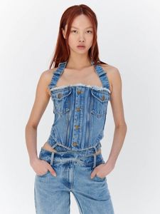 2024 WOMENS FASHE COWBOY GIET COTON COTONET CAMISOLE CAMISOLE TOTTO CAMPOLE Y2K Abiti di alta qualità Tops di alta qualità Bra240416