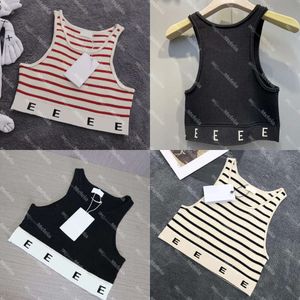 Styles 8 Womens Tanks Knitted Vests T Shirts Designer Striped Letter Sleeveless Tops Knits Fashion Style Ladies Pullover Tees ops ees