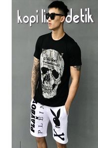 Pink Paradise T-shirts projektant marki Rhinestone Skull Men T Shirty Klasyczne wysokiej jakości Hip Hop Streetwear Tshirt Casual Top Tees FSZW59893774327