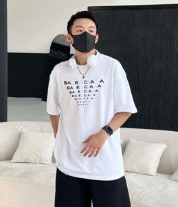 パリの男性デザイナーファッションカジュアルレタークリエイティブレタークリエイティブな通気性Tシャツ