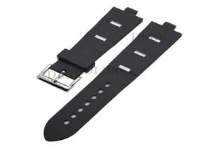 Watchband 22mm 24mm Men Women Watch Band Black Diving Silicone Rubber Strap Stainless Steel Silver Pin Buckle for DIAGONO267r1105776