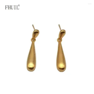 Brincos Dangle 2024 Trendy Vintage Gold Plated Drop for Women Girls Fashion Jewelry Metal Metal Longo Acessórios de festa