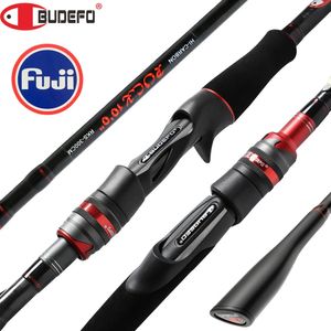 Budefo Rock Carbon Spinning Cathing Rod مع 198m 228m 24 258m 270m 300m Baitcasting Fuji Guide Fast 240408