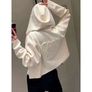 Designer Women's Knitted Hooded Jacket Autumn and Winter Big Double-sided Fleece Short Fashionable Sweater