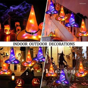 Party Decoration Halloween LED -lampor Witch Hats Cosplay Props Outdoor Tree Hanging Ornament Decor