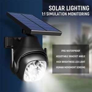 1PC Solar Wall Light Fałszywszy aparat Wodoodporny symulowany monitorowanie werandy ogrodowych podjazd słoneczny światło słoneczne na zewnątrz