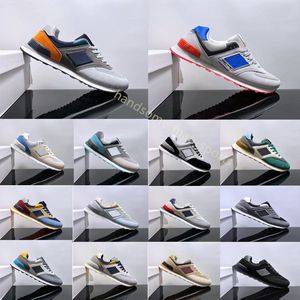 2024 Classic 574 Mężczyzn Buty dla kobiet swobodne buty do biegania 574S Projektantki Sneakers Panda Burgundia Cyan Syracuse UNC Outdoor Sports Męskie Treny 36-45 L8