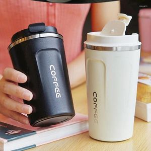 Water Bottles Coffee Insulated Cup European Style Portable Stainless Steel Car