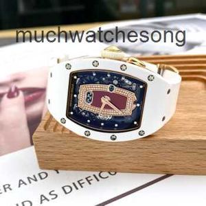 Richardmills Luxury Wristwatches Automatic Movement Watches Automatic Mechanical Calendar Women's Confession Ceramic Diamond Set RM 037 Red Lips