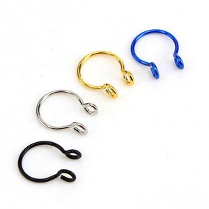 Nipple Rings Stainless Steel Nose Piercing D Fake Ring Hoop Septum Tragus Jewelry Drop Delivery Body Dhbgi