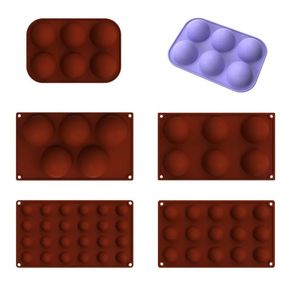 Hemispherical Silicone Mold 5/6/15/24 Hole Food Grade Baking Mold Practical Chocolate Candy Jelly Mold Baking Accessories