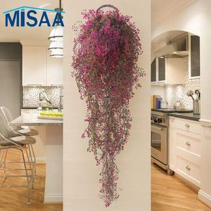 Dekorativa blommor Realistiska Vine Hanging Garland Livsliknande prisvärda innovativa konstgjorda för bröllop Färgglada sidenblomma Högkvalitativ