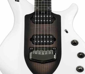 Custom Shop Ernie Ball Music Man John Petrucci Majesty White Black Center Electric Guitar Tremolo Bridge Active Pickups 9V Ba5801971