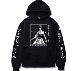 Men039s Hoodies Sweatshirts Anime Fairy Heckdruck Hoodie Loog Sleeve Erza Scarlet Streewear Pullover Sweatshirt6322408