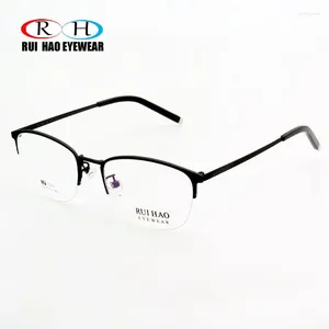 Sonnenbrillen Rahmen Mode Brillen Rahmen Männer halbfreie Brillen Frauen Retro -Design Legierung Legierung Eyewear Unisex Spektakel